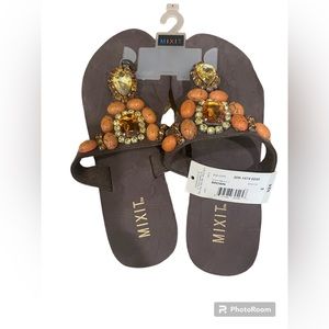 Mixit‎ Women’s Brown Beaded Sandals